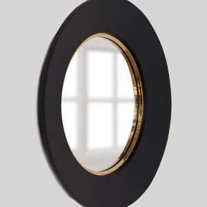 Чёрное настенное зеркало "Портердейл"