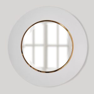 Белое настенное зеркало "Портердейл"