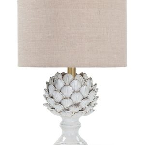 Белая настольная лампа "Мерида"