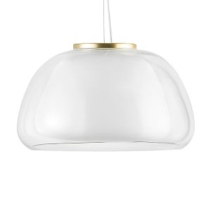 Золотистый светильник "Матс" с прозрачным плафоном