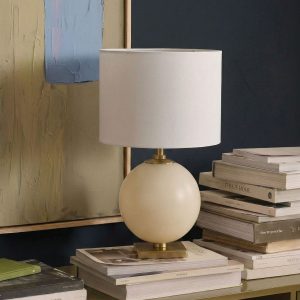 Кремовая настольная лампа "Иветт" - XS