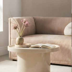 Белый приставной столик "Чирелла" - Ø 70