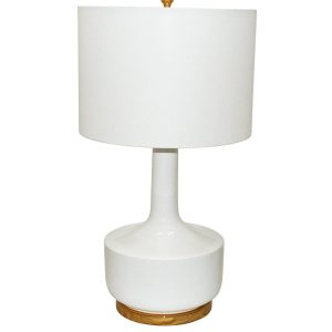 Белая настольная лампа "Ридли"