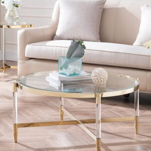 Золотой кофейный стол "Шэрон"