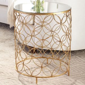 Золотой приставной столик "Такома"