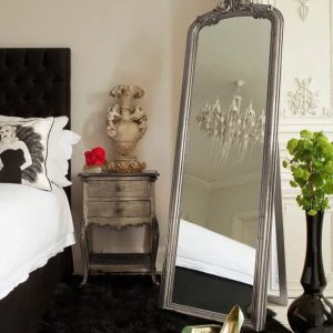 Серебряное напольное зеркало "Стентон"