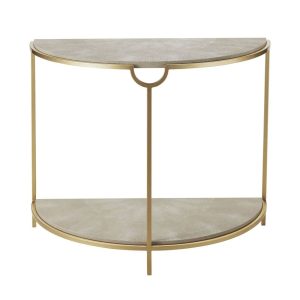 Бежевая полукруглая консоль "Мэгги"