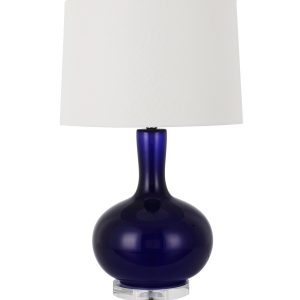 Тёмно-синяя настольная лампа "Эверли"