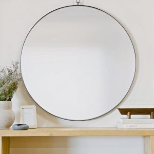 Серебряное настенное зеркало "Найт"