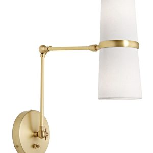 Золотое бра "Флемиш" на шарнире с проводом