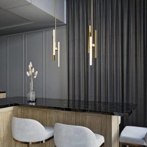 Золотой светодиодный подвес “Дойл”