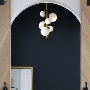 Золотой подвесной светильник "Квинт"