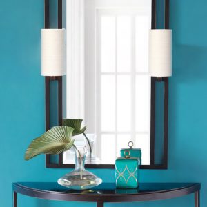 Черное зеркало с бра "Дуглас"