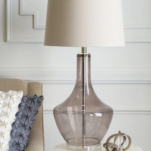 Серая настольная лампа "Монток"