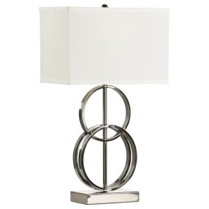 Серебряная настольная лампа "Ланарк"