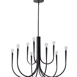 Чёрная люстра "Свуп"