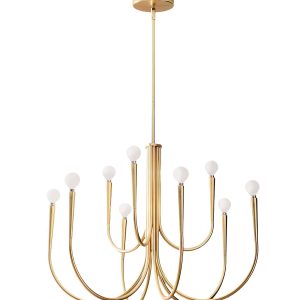 Золотая люстра "Свуп"