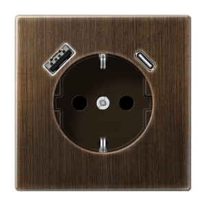 SCHUKO® socket with USB charger,ME1520-15CAAT