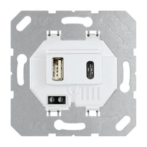 USB15CAWW USB зарядное устройство 3A тип (A+C) - (белый)