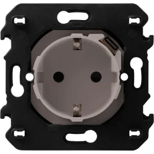 Vanguard Valero Розетка нем.ст. 2К+З со встр.зарядкой USB C + супп.2м ~250В 16А/=5В 1.5А 2 м. Серый